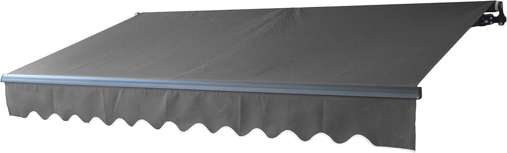 Blue and White Stripes Retractable Patio Awning E16275