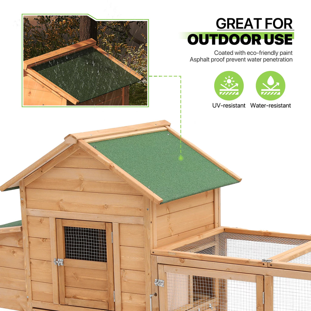 80 inch Wooden Chicken Coop with Nesting Box L58957