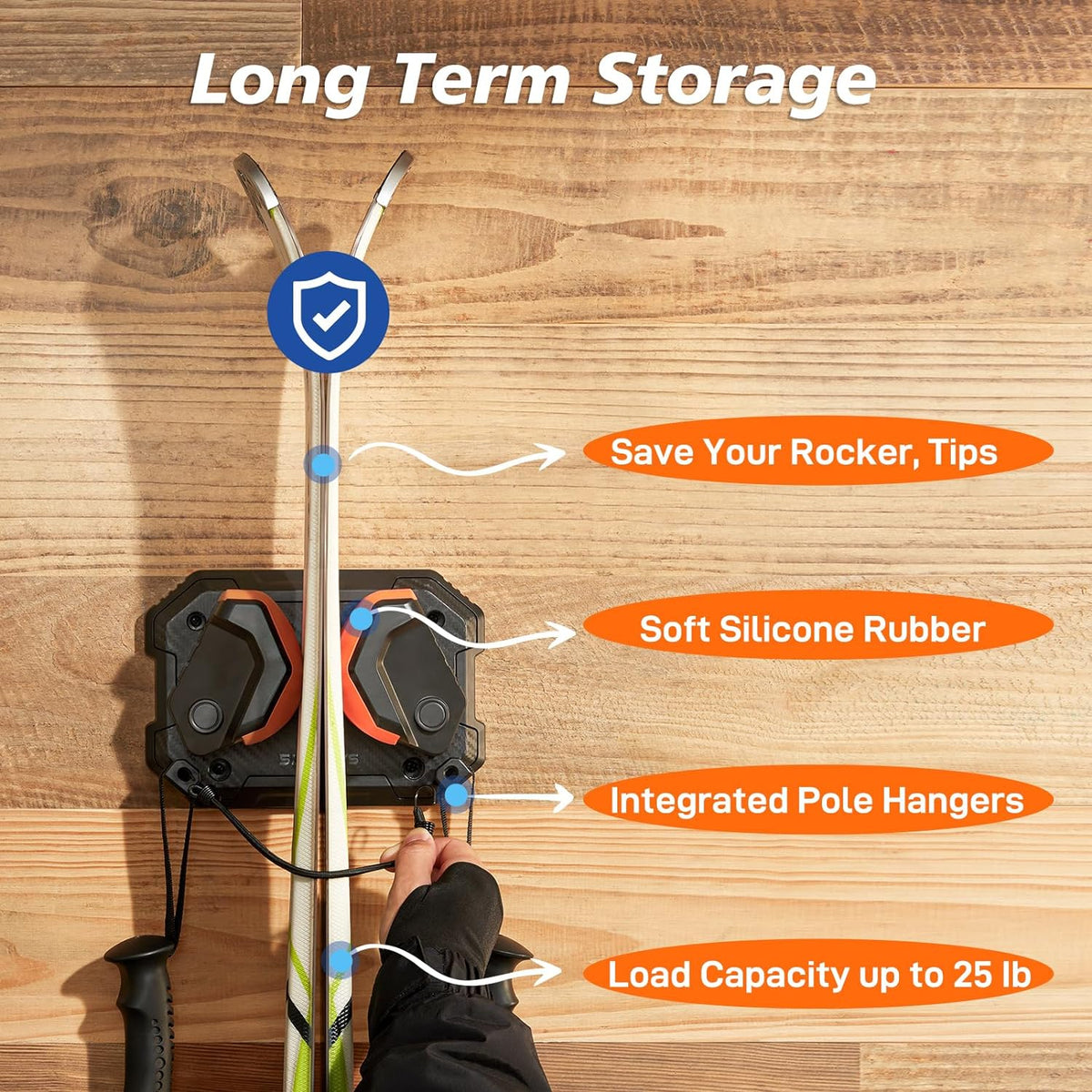 Ski Wall Mount Storage Rack H19848