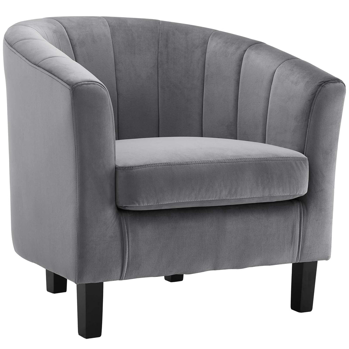 Gray Performance Velvet Armchair Set of 2 A37718