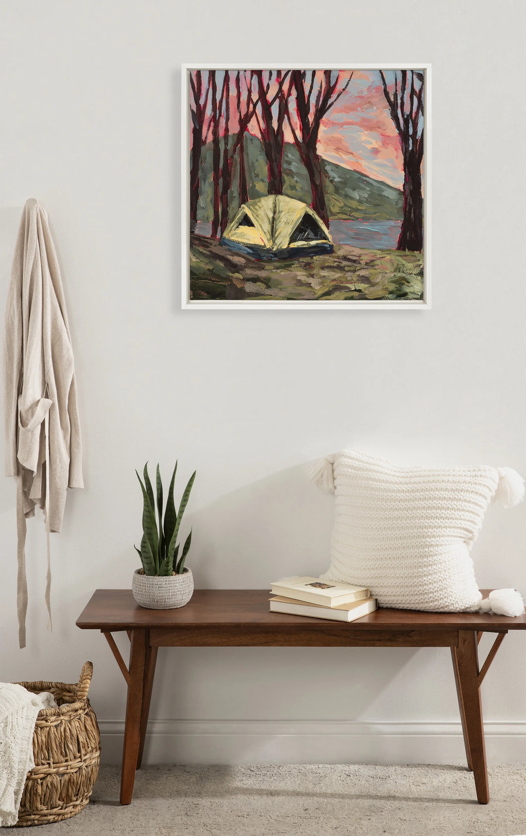 22x22 White Framed Canvas Wall Art D658866