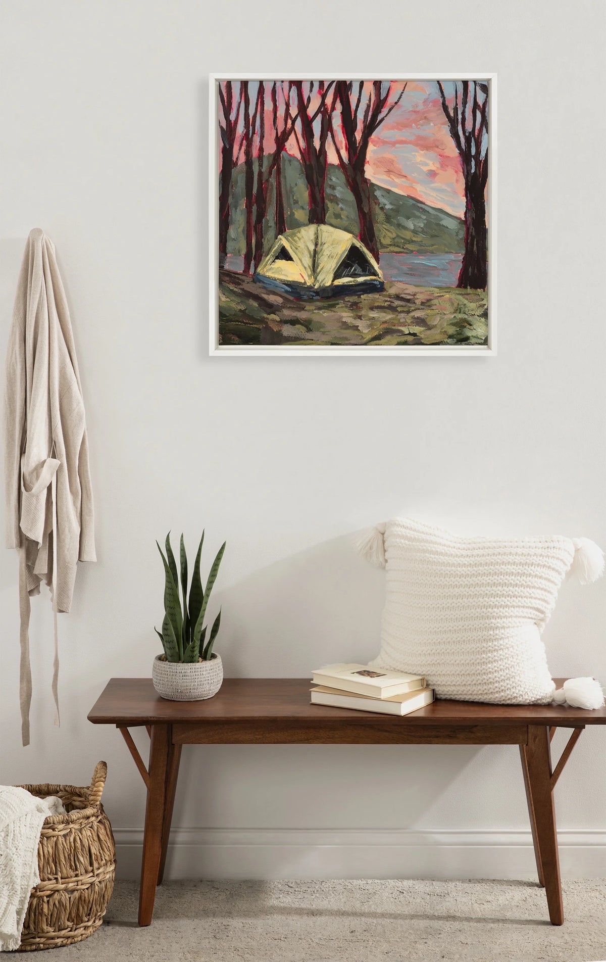 22x22 White Framed Canvas Wall Art D658866