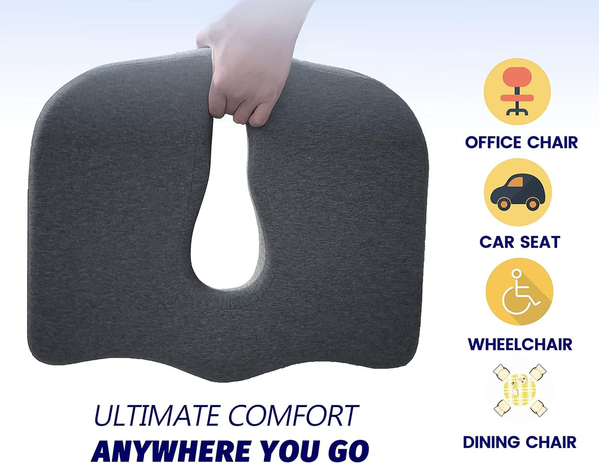 Medium Grey Extra-Dense Memory Foam Seat Cushion N530659