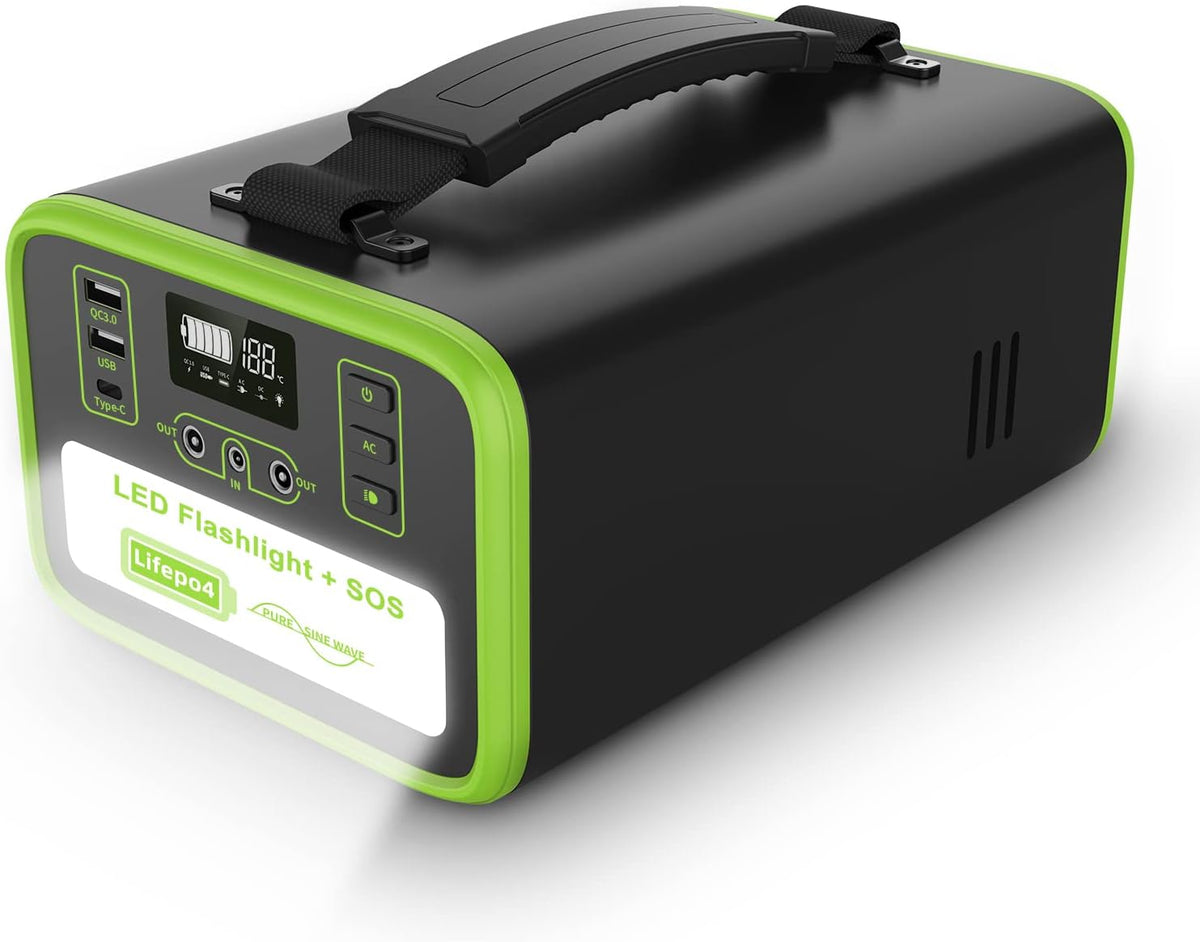 Portable Power Station 161Wh 50400mAh Solar Generator 150W Peak 300W with USB-C PD 65W J80602