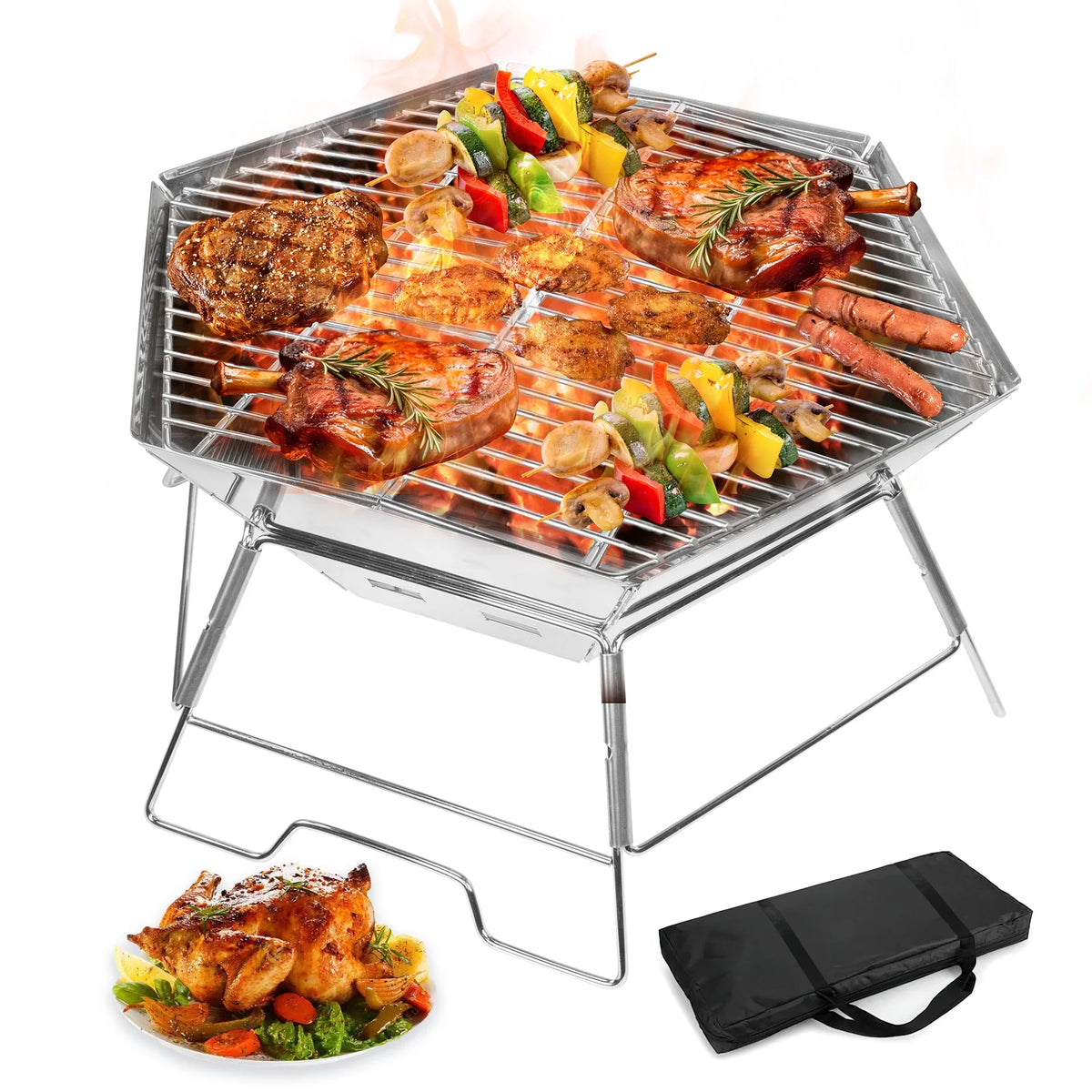 Portable Charcoal Grill K17956