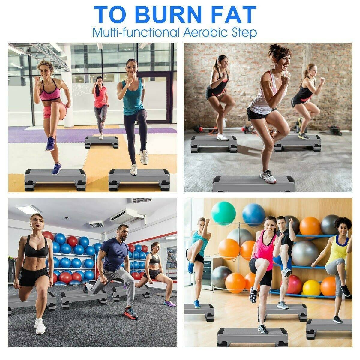 Adjustable Exercise Stepper with Risers R9886