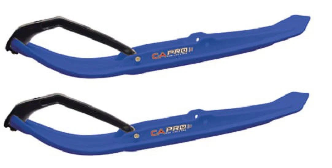 Blue MTX Snowmobile Skis with 10" Round Bars Complete Kit K421480