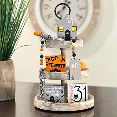 6 Pcs Halloween Themed Tiered Tray Decor Set F443208