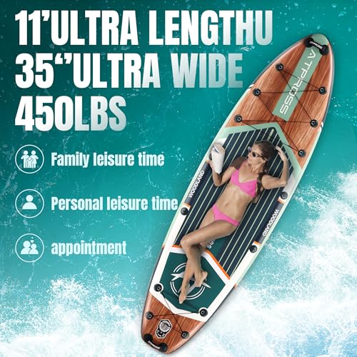 11'6"x35" Inflatable Stand Up Paddle Board 450LBS Weight Capacity Non-Slip Deck C820109