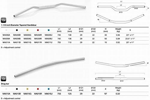 Conical 29mm Drag Bar O27208