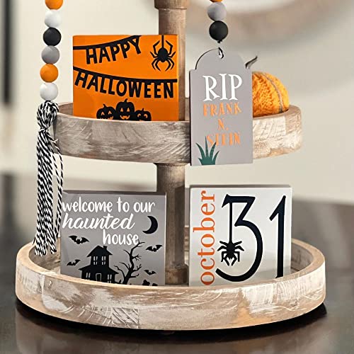 6 Pcs Halloween Themed Tiered Tray Decor Set F443208