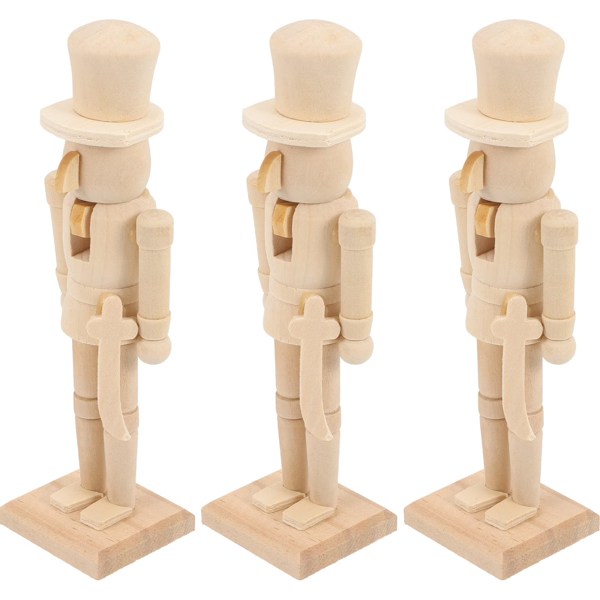 Black Unfinished Peg Dolls Nutcracker Decor R358688