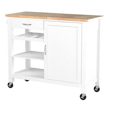 Stainless Steel Black Bar Cart J95556