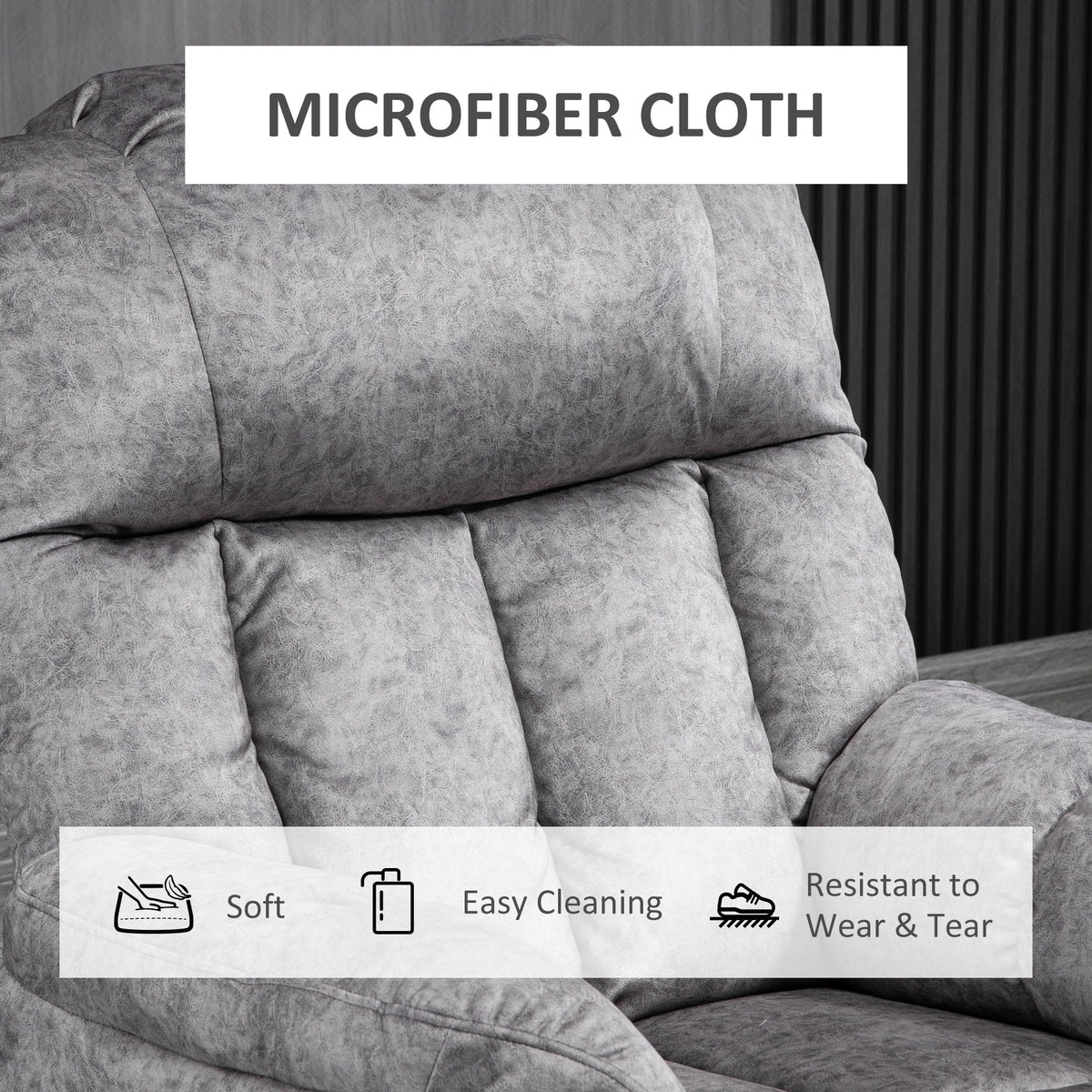 Grey Power Lift Recliner Chair with Remote Control Y419