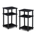 3-Tier 2-Pack End Table, Americano/Black M869