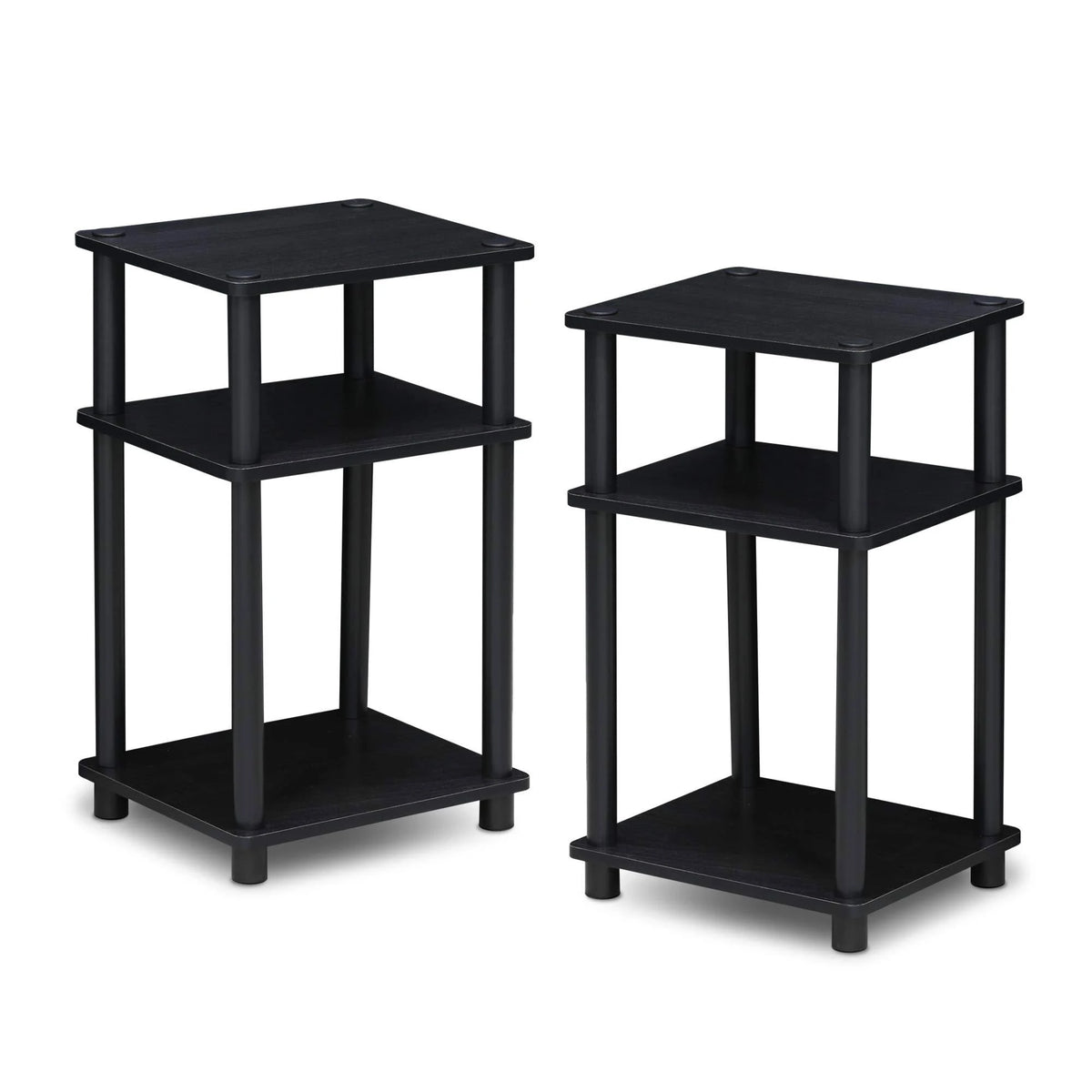 3-Tier 2-Pack End Table, Americano/Black M869