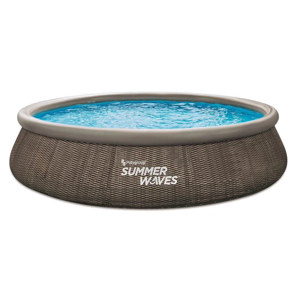 15 ft Round Dark Double Rattan Pool X13966