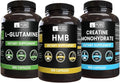 HMB, L-Glutamine, and Creatine Monohydrate 365 Capsules Each Q34144