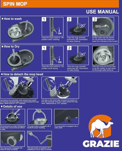 Spin Mop and Bucket with Wringer D745
