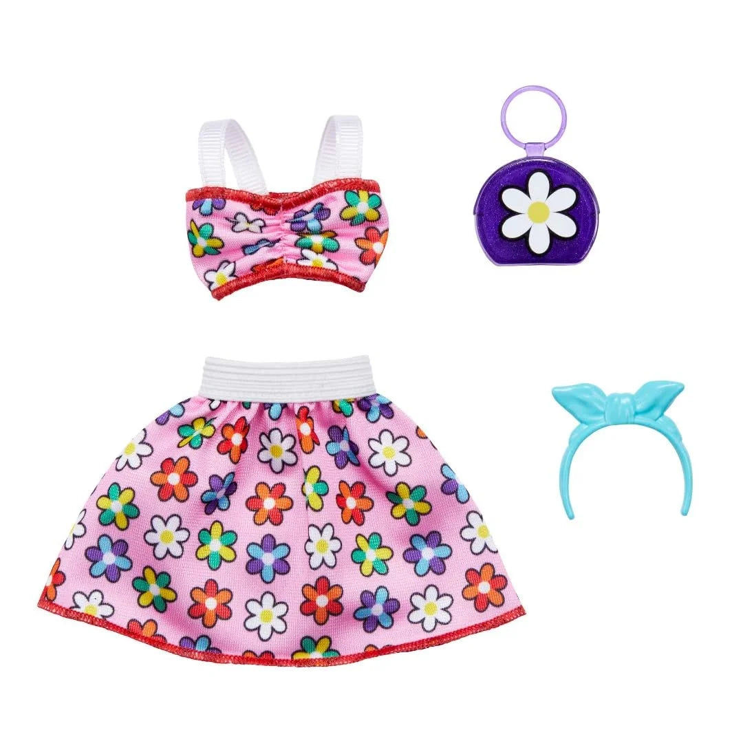 Barbie Fashion Pack Long Sleeve Denim Jacket & Flower Outfit & Two Accessories R740