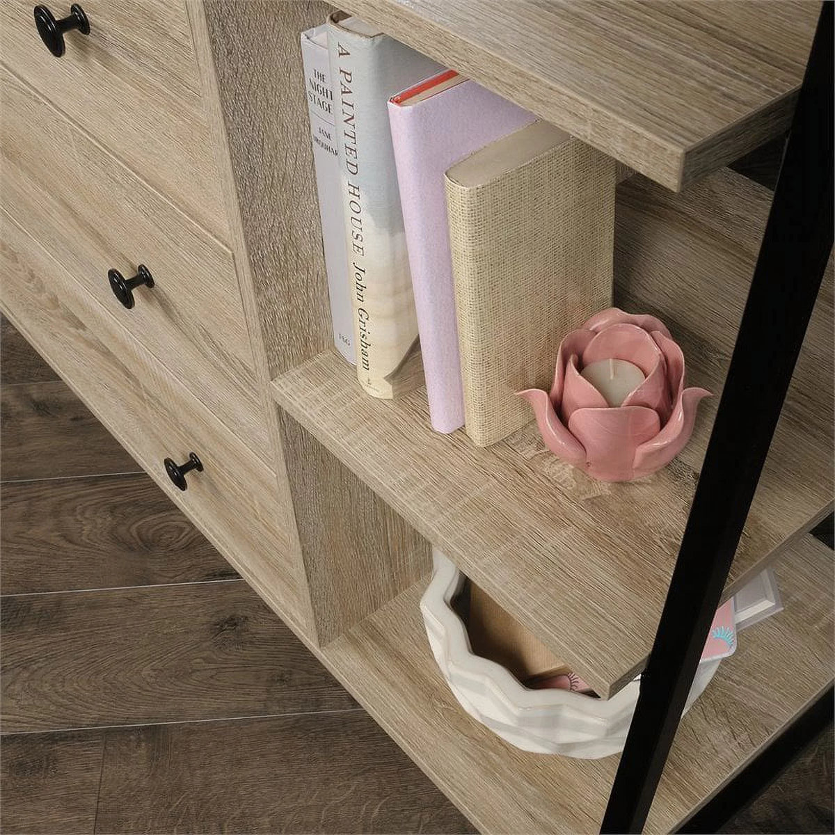 3 Drawer Engineered Wood and Metal Dresser W283153