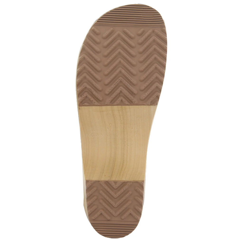 Navy Leather Open Back Clogs V85121
