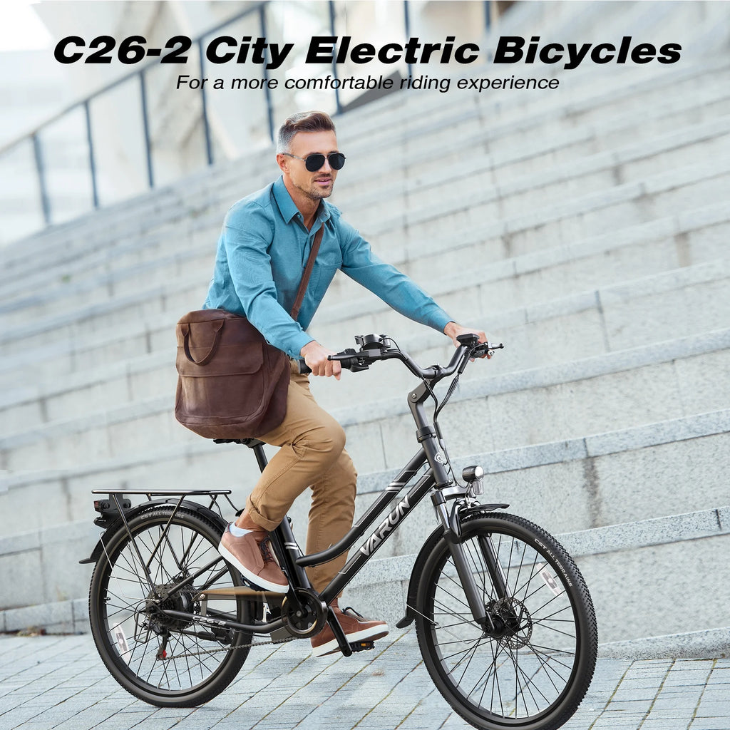 26-inch 500W Electric Bike with 40 Miles Range, Removable Battery, 7 Speed S8627