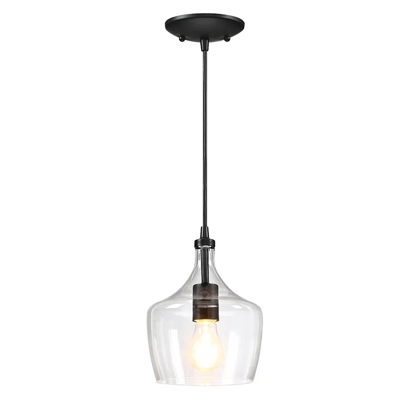 3-Pack Bronze Pendant Lighting with Glass Shade I66015