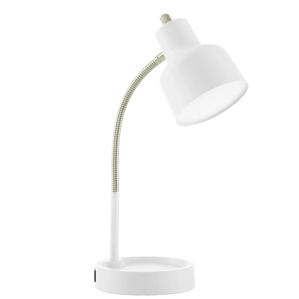 LED Desk Lamp with AC Outlet, Matte Black G558594