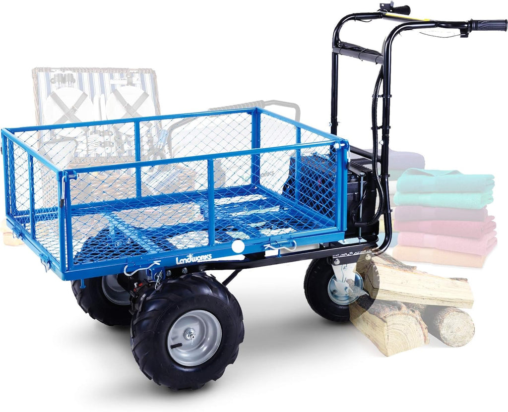 Electric Utility Cart Hand Truck 500W Battery Driven Max 500Lbs Load Y126400