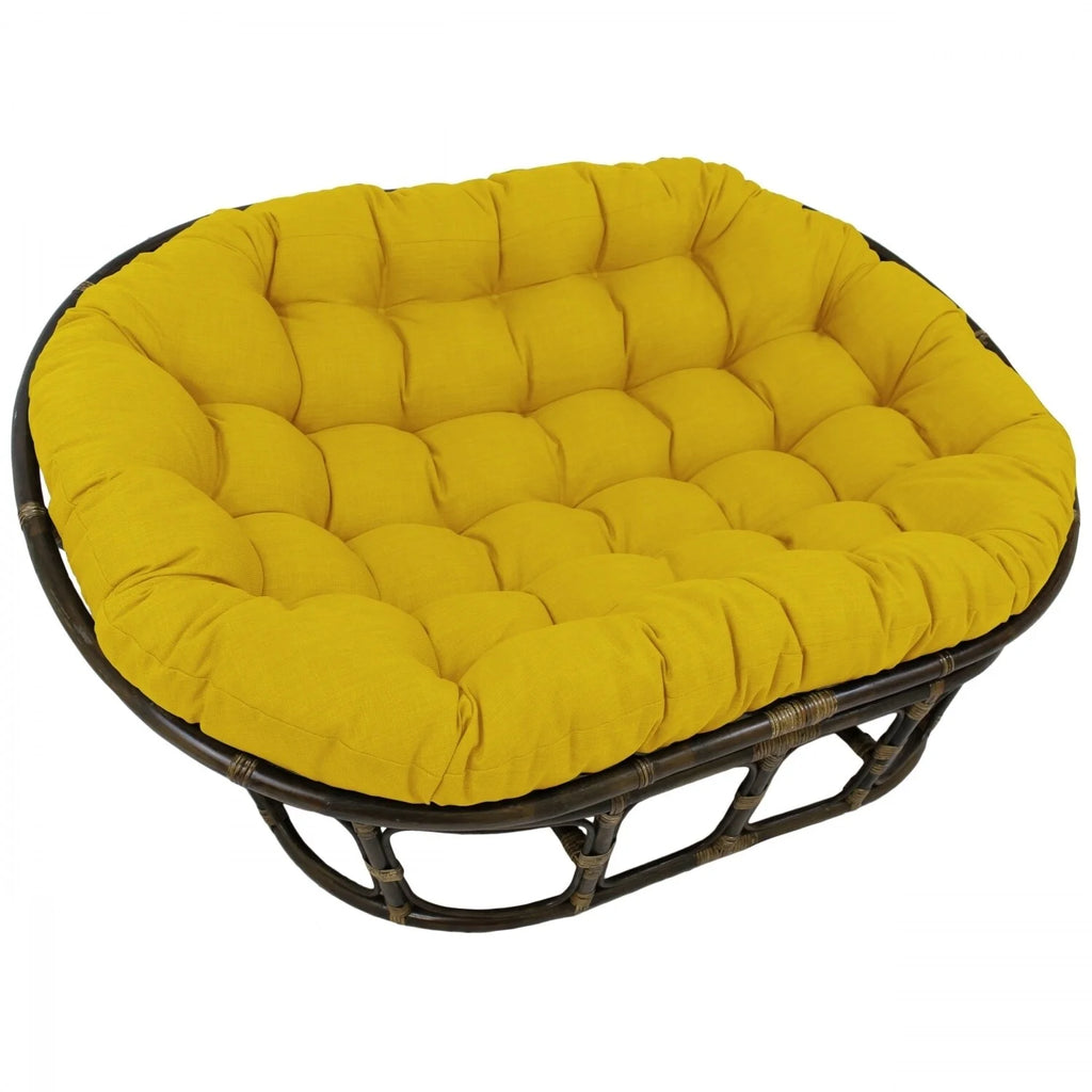 78 x 58 in. Solid Spun Polyester Double Papasan Cushion, Cocoa C56093